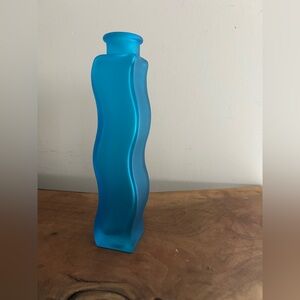 90’s IKEA “Skamt” Wavy/Squiggle Vase Sky Blue 8.5” Skinny Tall